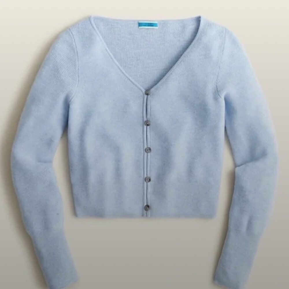 Jcrew Featherweight cashmere cropped cardigan sweater